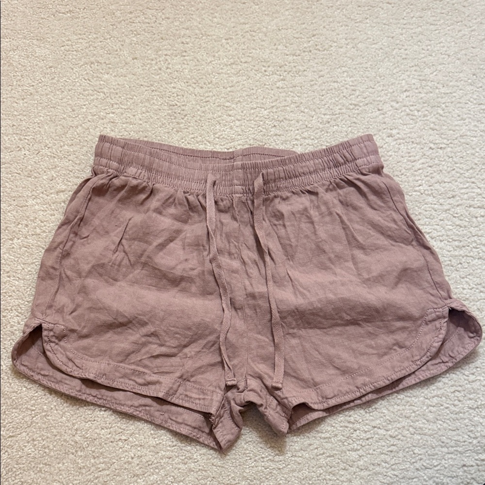 American Eagle Pink Linen Shorts